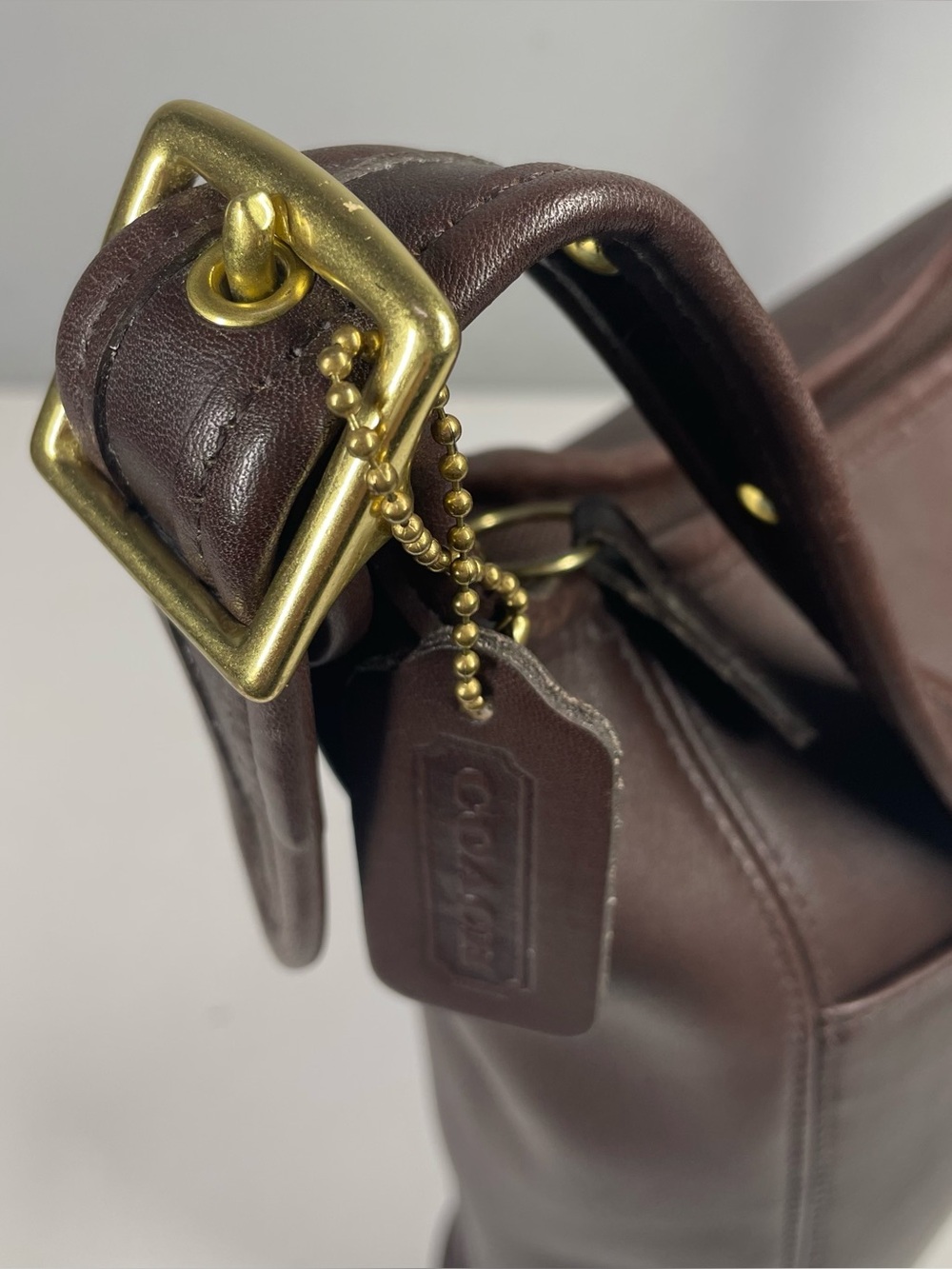 VTG COACH 9060 Legacy Slim Duffle Sac Shoulder Bag Handbag Dark Brown Costa Rica - Picture 6 of 9